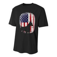 Funny Doberman Pinscher Art For  Doberman US Flag Youth Performance Sprint T-Shirt