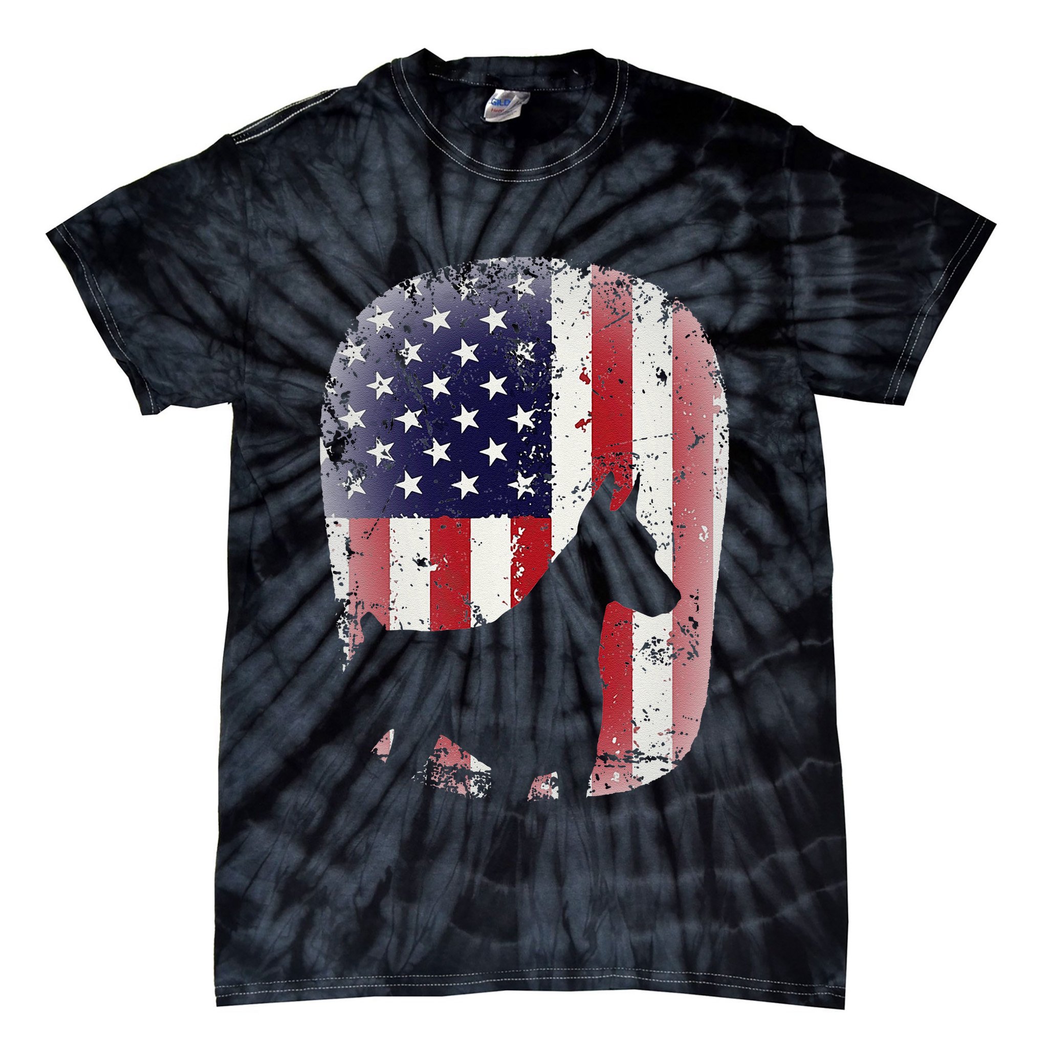 Funny Doberman Pinscher Art For  Doberman US Flag Tie-Dye T-Shirt