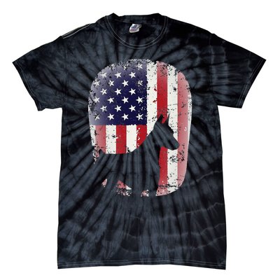 Funny Doberman Pinscher Art For  Doberman US Flag Tie-Dye T-Shirt