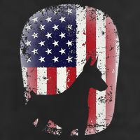 Funny Doberman Pinscher Art For  Doberman US Flag Golf Towel