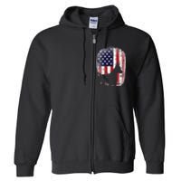 Funny Doberman Pinscher Art For  Doberman US Flag Full Zip Hoodie