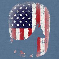 Funny Doberman Pinscher Art For  Doberman US Flag Garment-Dyed Sweatshirt