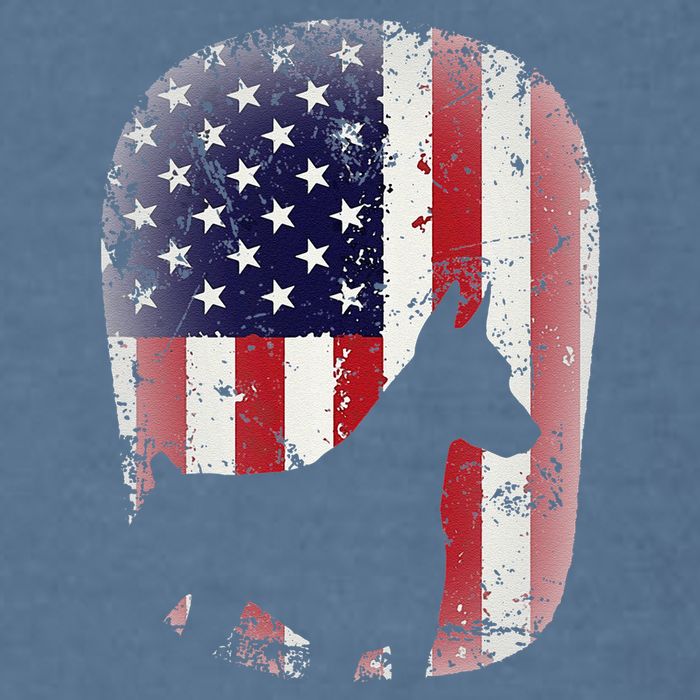 Funny Doberman Pinscher Art For  Doberman US Flag Garment-Dyed Sweatshirt
