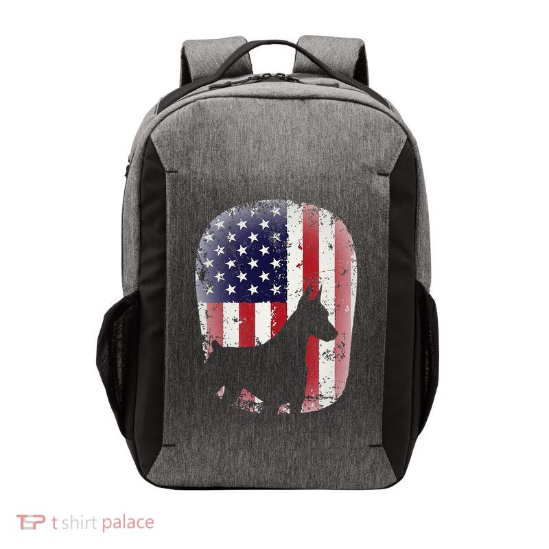 Funny Doberman Pinscher Art For  Doberman US Flag Vector Backpack