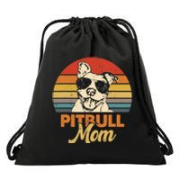 Funny Dog Pitbull Mom Pittie Mom Mother's Day Drawstring Bag