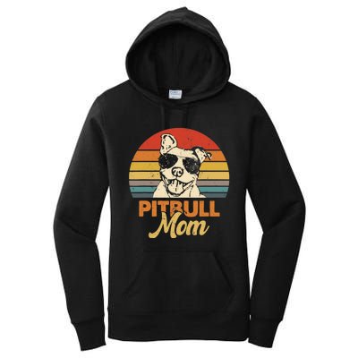 Funny Dog Pitbull Mom Pittie Mom Mother's Day Women's Pullover Hoodie