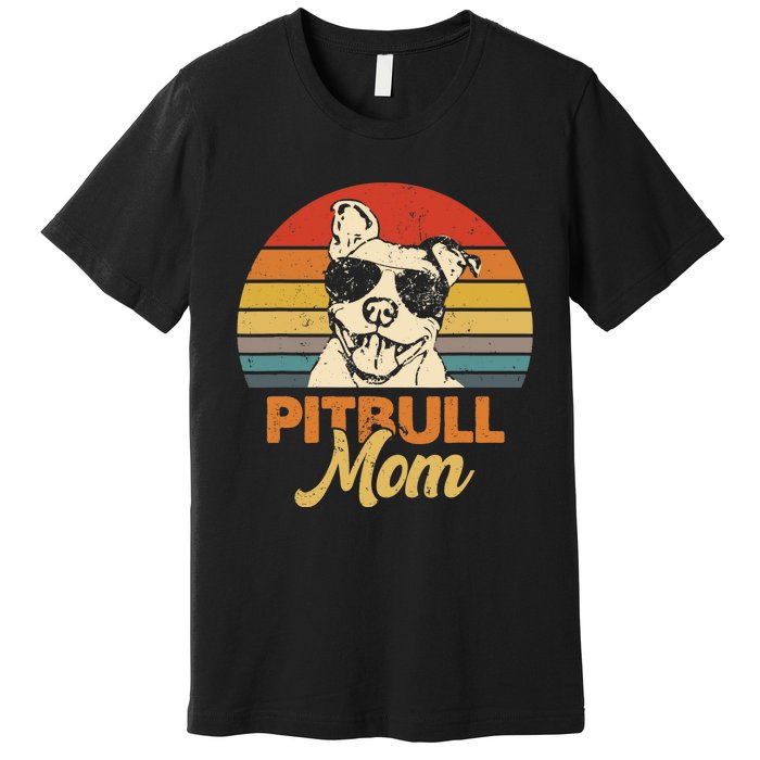 Funny Dog Pitbull Mom Pittie Mom Mother's Day Premium T-Shirt