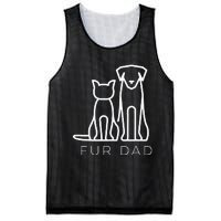 Fur Dad Pet Lover Cat Dog Dad Husband Funny Fathers Day Mesh Reversible Basketball Jersey Tank