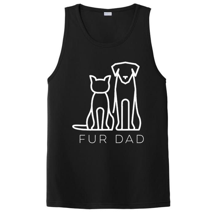 Fur Dad Pet Lover Cat Dog Dad Husband Funny Fathers Day PosiCharge Competitor Tank