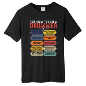 Funny Drum Player Percussion Design Tall Fusion ChromaSoft Performance T-Shirt