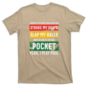 Father's Day Pocket I Yeah, I Play Pool Billiards Dad Gift For Dad T-Shirt