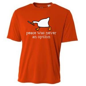 Funny Duck Peace Was Never An Option Cooling Performance Crew T-Shirt