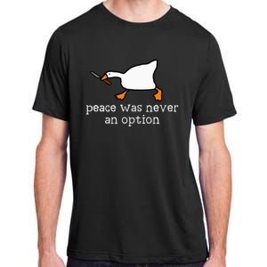 Funny Duck Peace Was Never An Option Adult ChromaSoft Performance T-Shirt