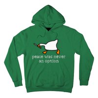 Funny Duck Peace Was Never An Option Hoodie