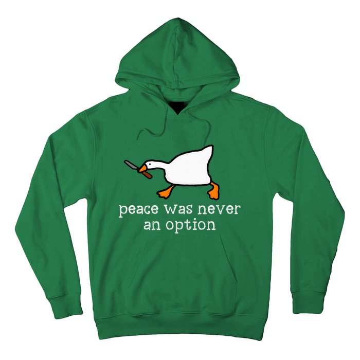 Funny Duck Peace Was Never An Option Hoodie