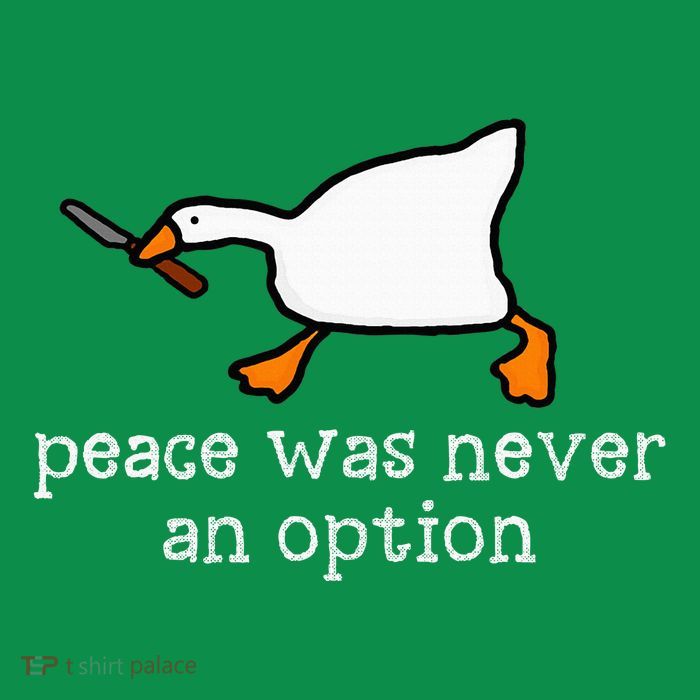 Funny Duck Peace Was Never An Option Button