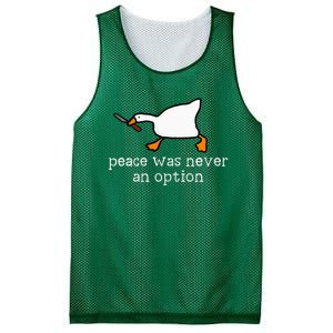 Funny Duck Peace Was Never An Option Mesh Reversible Basketball Jersey Tank