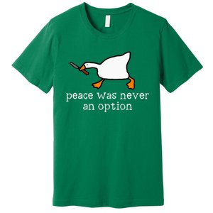 Funny Duck Peace Was Never An Option Premium T-Shirt