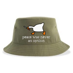 Funny Duck Peace Was Never An Option Sustainable Bucket Hat