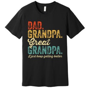 Fathers Day Present from Grandkid Dad Grandpa Great Grandpa Premium T-Shirt