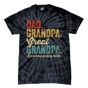 Fathers Day Present from Grandkid Dad Grandpa Great Grandpa Tie-Dye T-Shirt