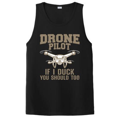 Funny Drone Pilot Design For Men Women Kids Drone Operator PosiCharge Competitor Tank