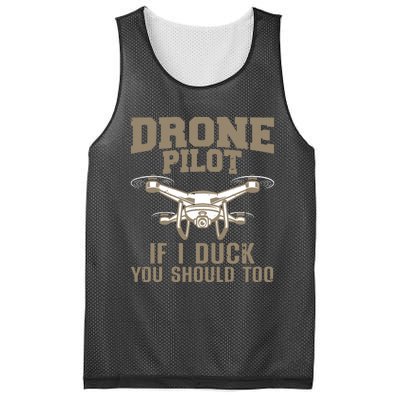 Funny Drone Pilot Design For Men Women Kids Drone Operator Mesh Reversible Basketball Jersey Tank