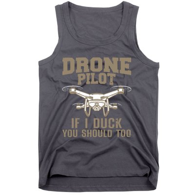 Funny Drone Pilot Design For Men Women Kids Drone Operator Tank Top