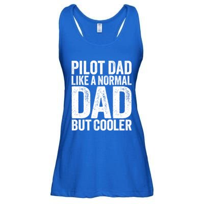 Funny Dad Pilot Dad Like A Normal Dad But Cooler Vintage Funny Gift Ladies Essential Flowy Tank