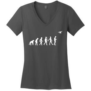 Funny Drone Pilot Design Men Women RC Flight Drone Operator Women's V-Neck T-Shirt