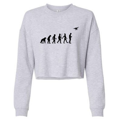 Funny Drone Pilot Design Men Women RC Flight Drone Operator Cropped Pullover Crew