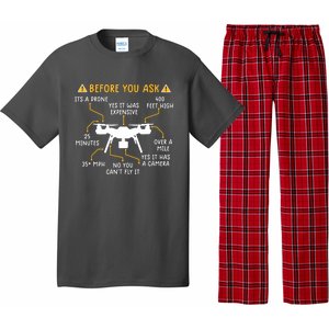 Funny Drone Pilot Shirts Before You Ask Drone Pajama Set