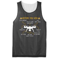 Funny Drone Pilot Shirts Before You Ask Drone Mesh Reversible Basketball Jersey Tank