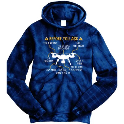 Funny Drone Pilot Shirts Before You Ask Drone Tie Dye Hoodie