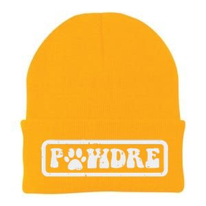 Fathers Day Pawdre Dog Cat Paw Dad Funny Fur Papa Daddy Knit Cap Winter Beanie