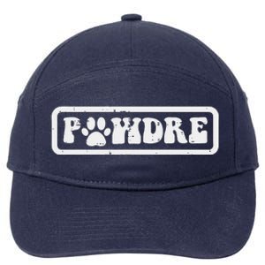 Fathers Day Pawdre Dog Cat Paw Dad Funny Fur Papa Daddy 7-Panel Snapback Hat