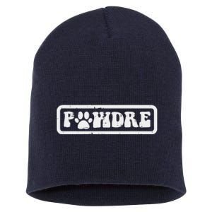 Fathers Day Pawdre Dog Cat Paw Dad Funny Fur Papa Daddy Short Acrylic Beanie