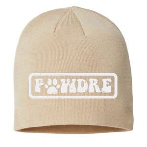 Fathers Day Pawdre Dog Cat Paw Dad Funny Fur Papa Daddy Sustainable Beanie