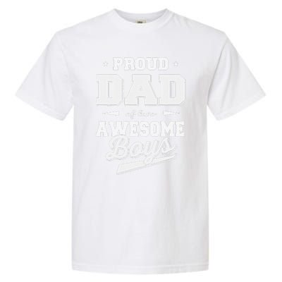 Fathers Day Proud Dad Of 2 Two Awesome Father Dad Garment-Dyed Heavyweight T-Shirt