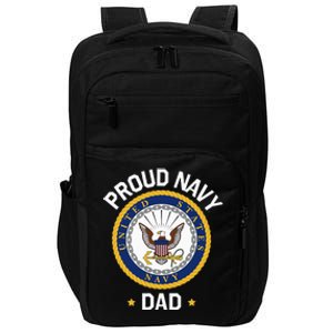 Fathers Day Proud N.A.V.Y Dad Collegiate Impact Tech Backpack