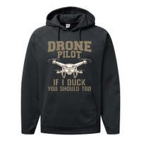 Funny Drone Pilot Design Drone Operator Performance Fleece Hoodie