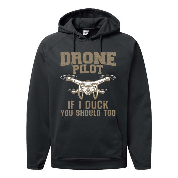 Funny Drone Pilot Design Drone Operator Performance Fleece Hoodie