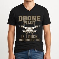 Funny Drone Pilot Design Drone Operator V-Neck T-Shirt