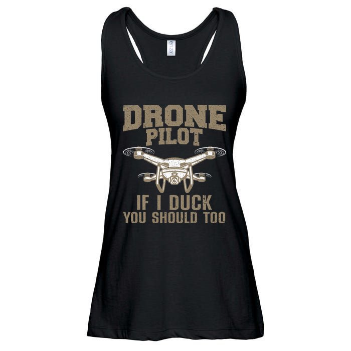 Funny Drone Pilot Design Drone Operator Ladies Essential Flowy Tank
