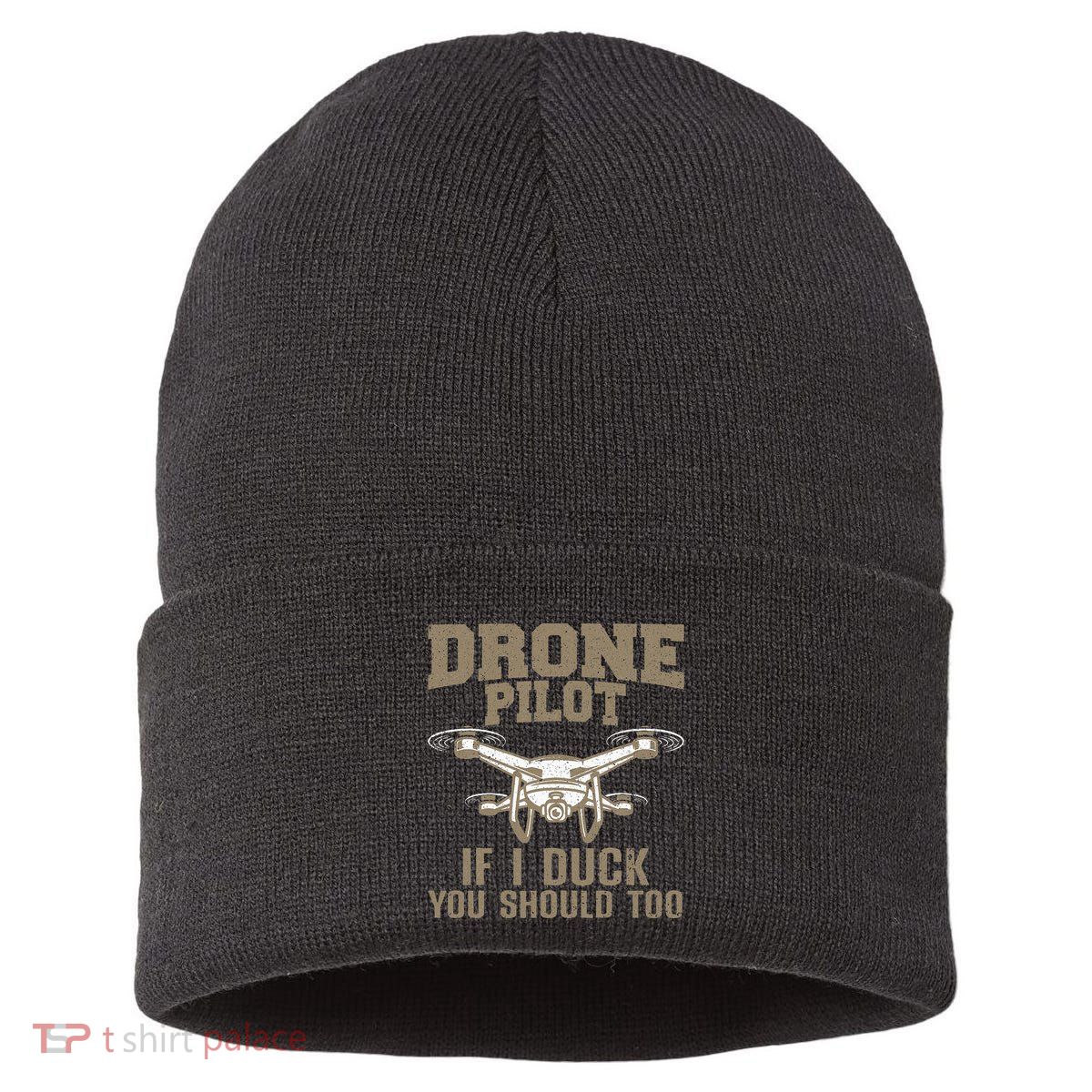 Funny Drone Pilot Design Drone Operator Sustainable Knit Beanie