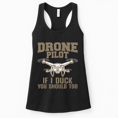 Funny Drone Pilot Design Drone Operator Womens Tank Top