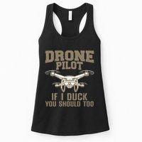 Funny Drone Pilot Design Drone Operator Womens Tank Top