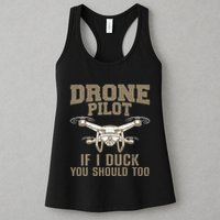 Funny Drone Pilot Design Drone Operator Womens Tank Top