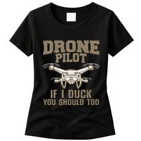 Funny Drone Pilot Design Drone Operator Womens T-Shirt