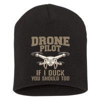 Funny Drone Pilot Design Drone Operator Short Acrylic Beanie